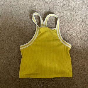 Yellow crop top